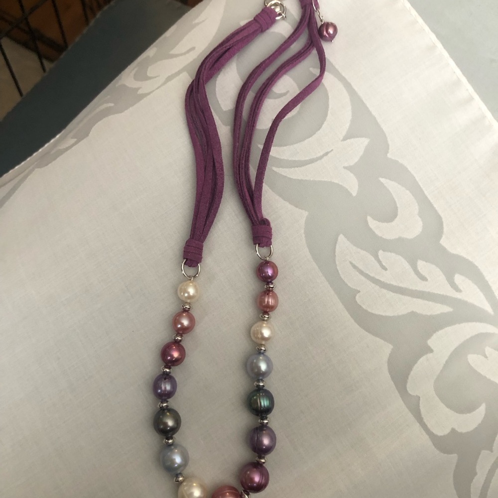 Honora Purple Multi-Tone Pearl Necklace